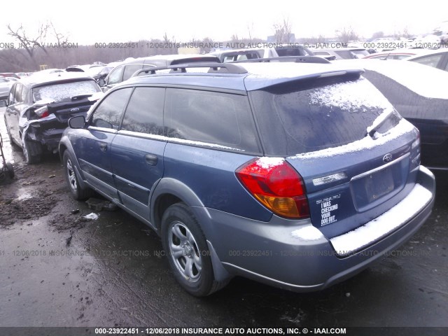 4S4BP61C977338302 - 2007 SUBARU LEGACY OUTBACK 2.5I BLUE photo 3