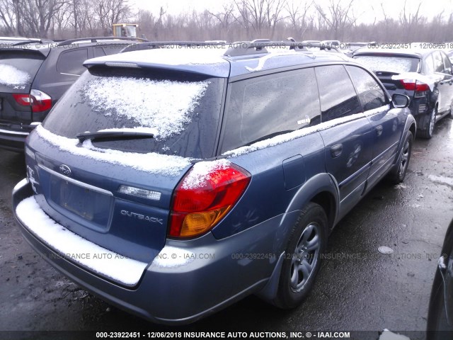 4S4BP61C977338302 - 2007 SUBARU LEGACY OUTBACK 2.5I BLUE photo 4