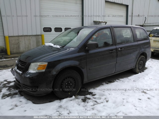 2D8HN44HX8R600149 - 2008 DODGE GRAND CARAVAN SE BLUE photo 2