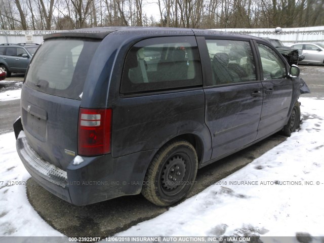 2D8HN44HX8R600149 - 2008 DODGE GRAND CARAVAN SE BLUE photo 4