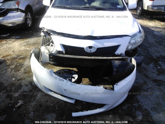 1NXBU40E89Z132604 - 2009 TOYOTA COROLLA S/LE/XLE WHITE photo 6