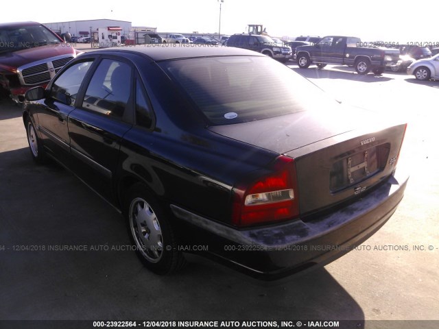 YV1TS94D411203178 - 2001 VOLVO S80 BLACK photo 3