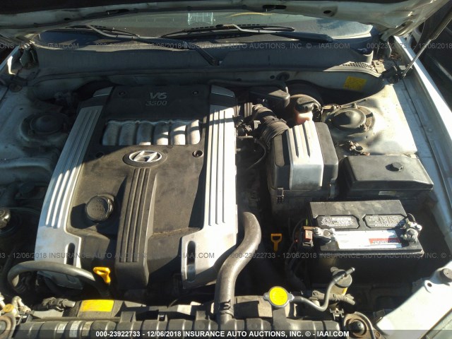 KMHFU45E63A244501 - 2003 HYUNDAI XG 350 SILVER photo 10