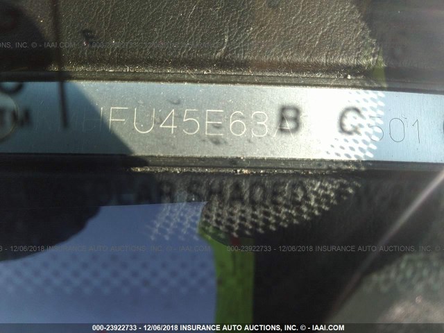 KMHFU45E63A244501 - 2003 HYUNDAI XG 350 SILVER photo 9