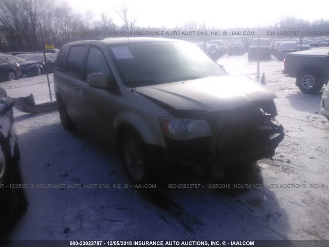 2C4RDGCG7ER391903 - 2014 DODGE GRAND CARAVAN SXT TAN photo 1