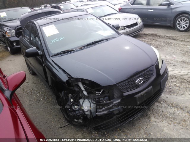 KNADE123266157435 - 2006 KIA RIO BLACK photo 1