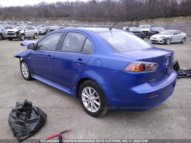 JA32U2FU0FU024785 - 2015 MITSUBISHI LANCER ES BLUE photo 3