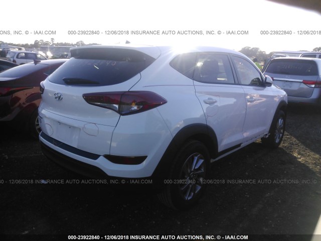 KM8J23A44JU751951 - 2018 HYUNDAI TUCSON SE WHITE photo 4