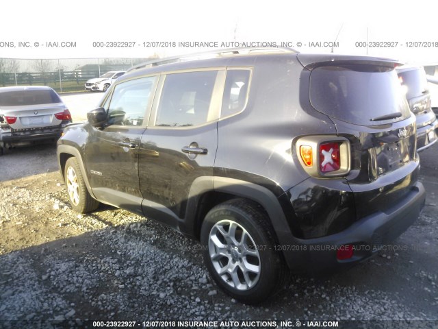 ZACCJABT0FPB65508 - 2015 JEEP RENEGADE LATITUDE BLACK photo 3