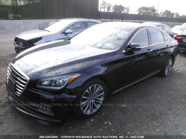 KMHGN4JE1GU135570 - 2016 HYUNDAI GENESIS 3.8L BLACK photo 2