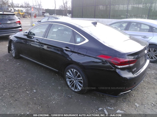 KMHGN4JE1GU135570 - 2016 HYUNDAI GENESIS 3.8L BLACK photo 3