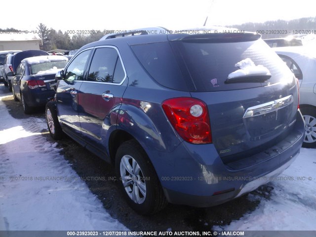 2GNALFEK6C6158158 - 2012 CHEVROLET EQUINOX LTZ BLUE photo 3