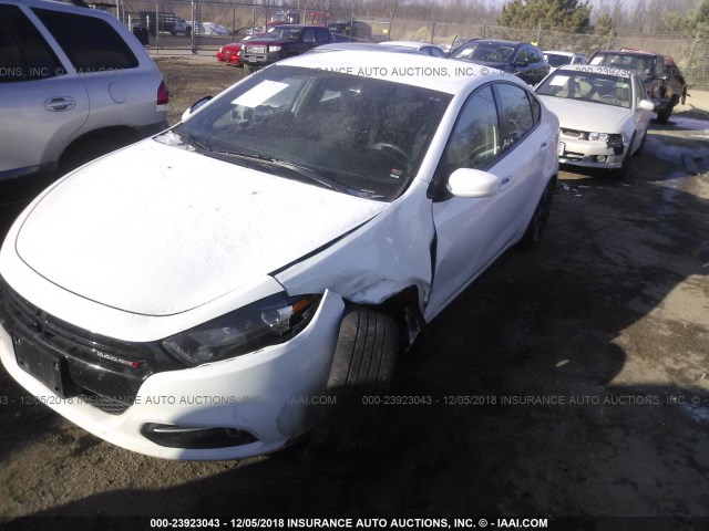 1C3CDFBB5GD555908 - 2016 DODGE DART SXT WHITE photo 2