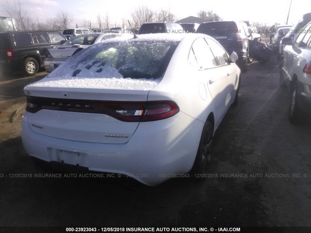 1C3CDFBB5GD555908 - 2016 DODGE DART SXT WHITE photo 4