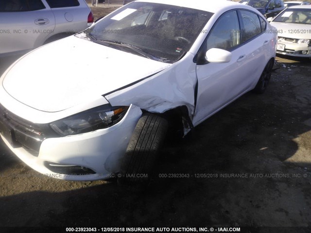 1C3CDFBB5GD555908 - 2016 DODGE DART SXT WHITE photo 6