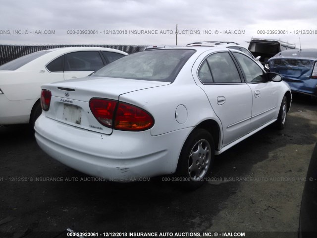 1G3NK52T0YC433249 - 2000 OLDSMOBILE ALERO WHITE photo 4