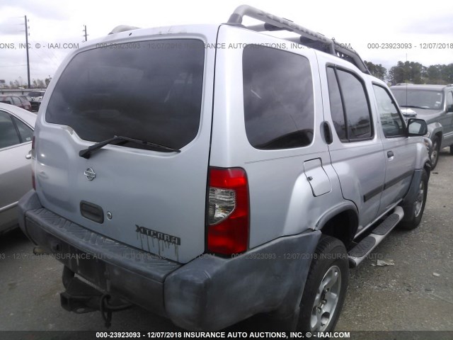 5N1ED28T51C540802 - 2001 NISSAN XTERRA XE/SE SILVER photo 4