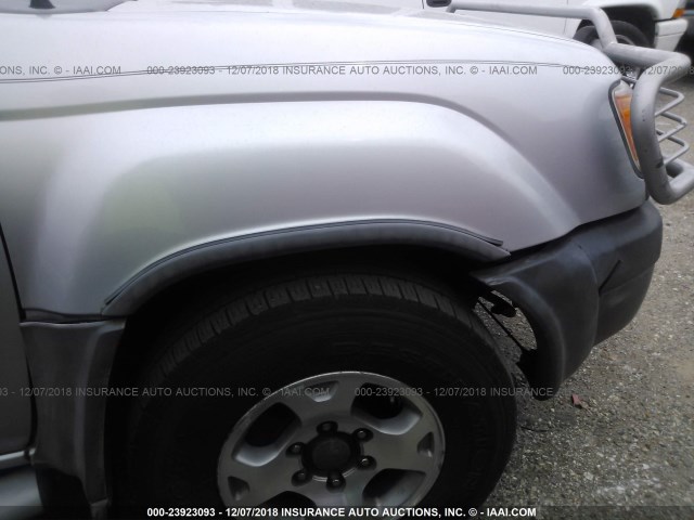 5N1ED28T51C540802 - 2001 NISSAN XTERRA XE/SE SILVER photo 6