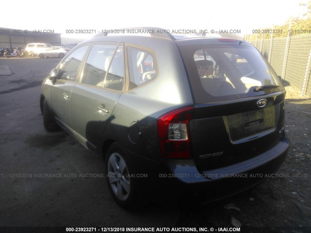 KNAFG526097251980 - 2009 KIA RONDO LX/EX GREEN photo 3