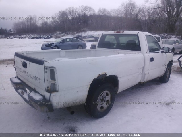 1GCEC14W41Z335129 - 2001 CHEVROLET SILVERADO C1500 WHITE photo 4