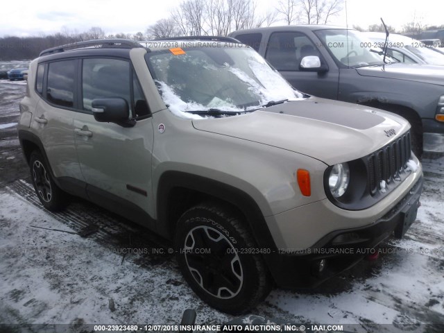 ZACCJBCT0FPB75593 - 2015 JEEP RENEGADE TRAILHAWK BEIGE photo 1