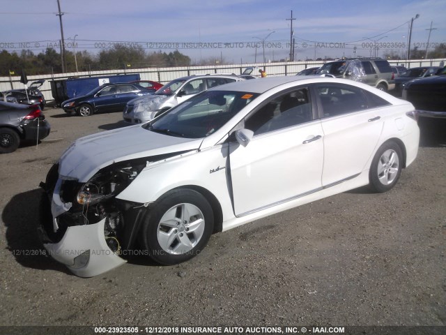 KMHEC4A49CA031702 - 2012 HYUNDAI SONATA HYBRID WHITE photo 2