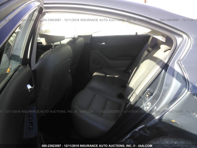 KNAFZ4A80F5387072 - 2015 KIA FORTE EX GRAY photo 8