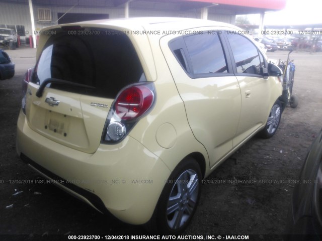 KL8CA6S96DC548817 - 2013 CHEVROLET SPARK LS YELLOW photo 4