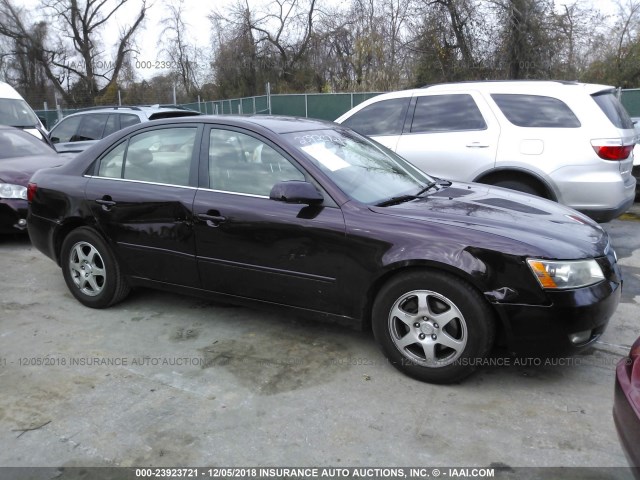 5NPEU46F66H087024 - 2006 HYUNDAI SONATA GLS/LX PURPLE photo 1