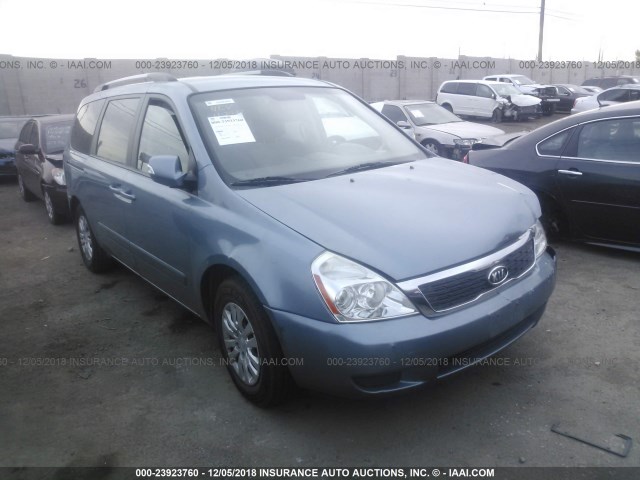 KNDMG4C70C6418315 - 2012 KIA SEDONA LX BLUE photo 1