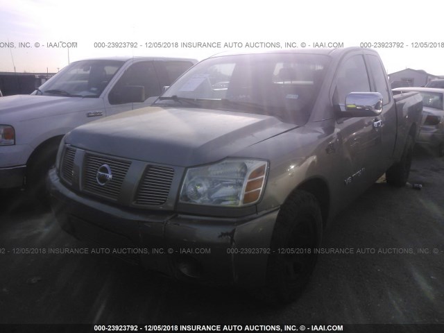 1N6BA06A87N217876 - 2007 NISSAN TITAN XE/SE/LE GRAY photo 2