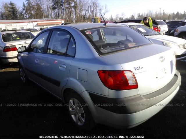 KNADE123266074927 - 2006 KIA RIO BLUE photo 3