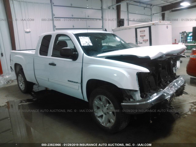 2GTEK19JX81216682 - 2008 GMC SIERRA K1500 WHITE photo 1