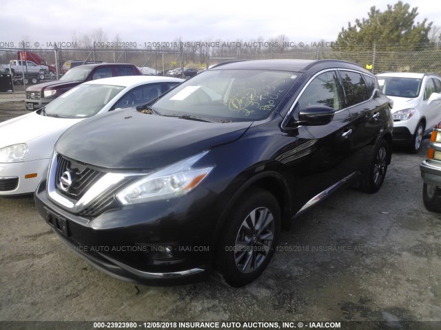 5N1AZ2MH5HN184254 - 2017 NISSAN MURANO S/SL/SV/PLATINUM BLACK photo 2