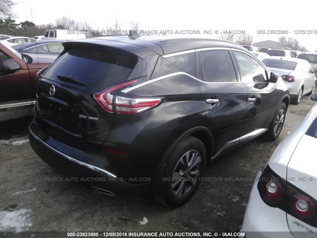 5N1AZ2MH5HN184254 - 2017 NISSAN MURANO S/SL/SV/PLATINUM BLACK photo 4