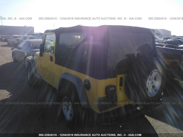 1J4FA44S86P748421 - 2006 JEEP WRANGLER / TJ UNLIMITED YELLOW photo 3