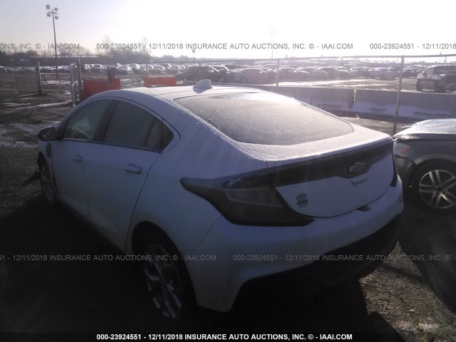 1G1RD6S50HU114634 - 2017 CHEVROLET VOLT PREMIER WHITE photo 3