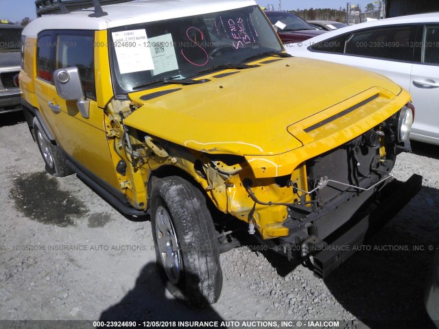 JTEZU11F370004022 - 2007 TOYOTA FJ CRUISER YELLOW photo 1