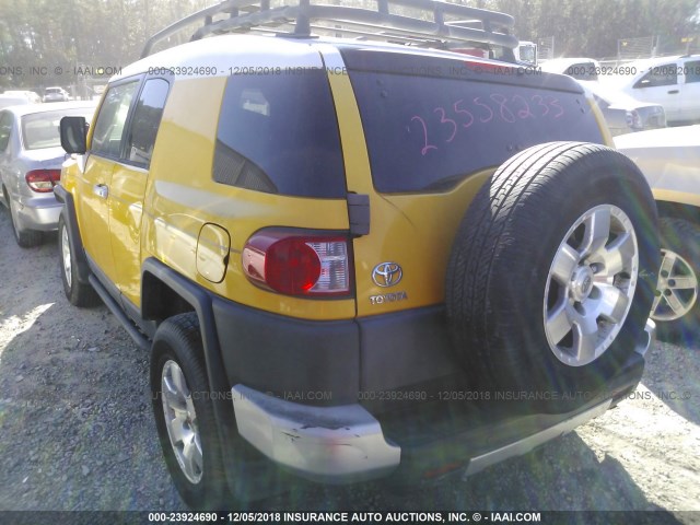 JTEZU11F370004022 - 2007 TOYOTA FJ CRUISER YELLOW photo 3