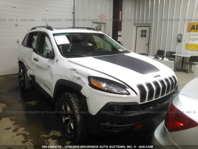 1C4PJMBB1EW158935 - 2014 JEEP CHEROKEE TRAILHAWK 白色 照片 1