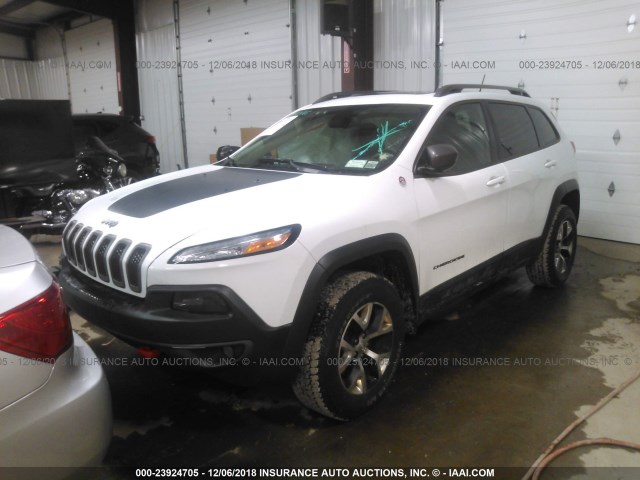 1C4PJMBB1EW158935 - 2014 JEEP CHEROKEE TRAILHAWK 白色 照片 2