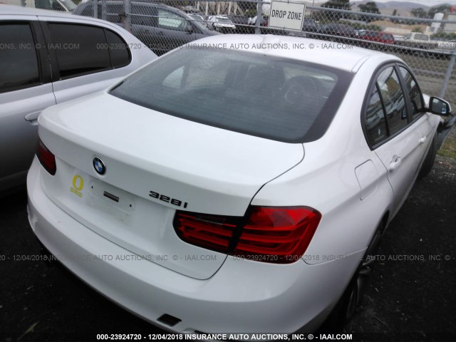 WBA3C1G51ENR50015 - 2014 BMW 328 I SULEV WHITE photo 4