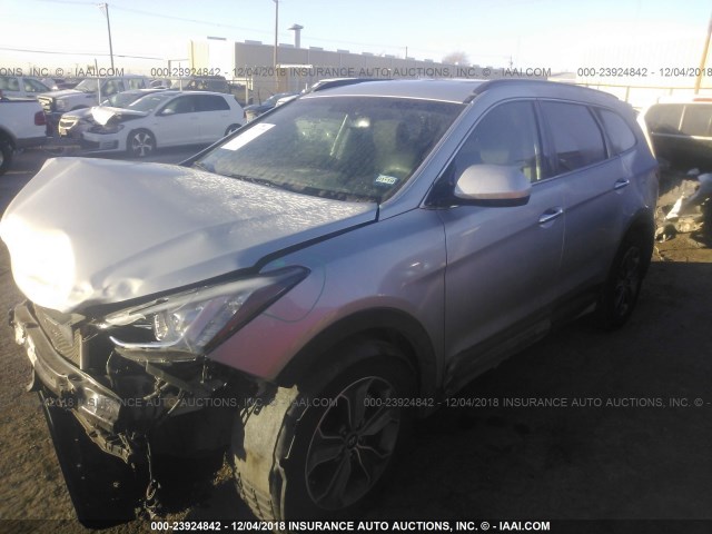 KM8SM4HF1FU098787 - 2015 HYUNDAI SANTA FE GLS SILVER photo 2