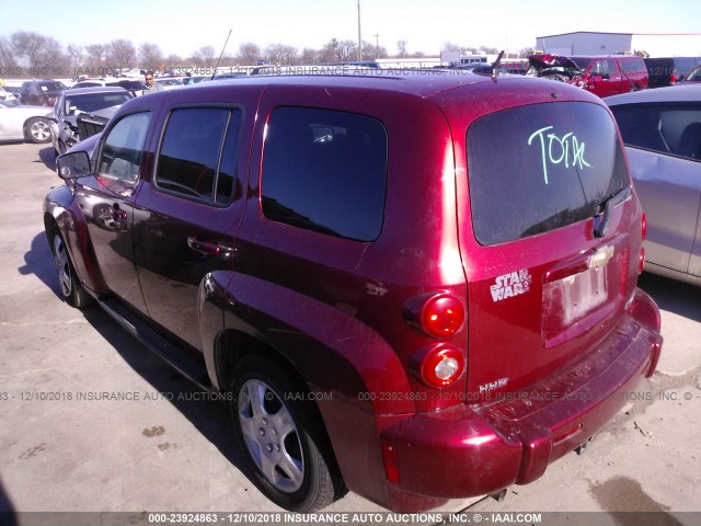 3GNCA23B69S575820 - 2009 CHEVROLET HHR LT MAROON photo 3