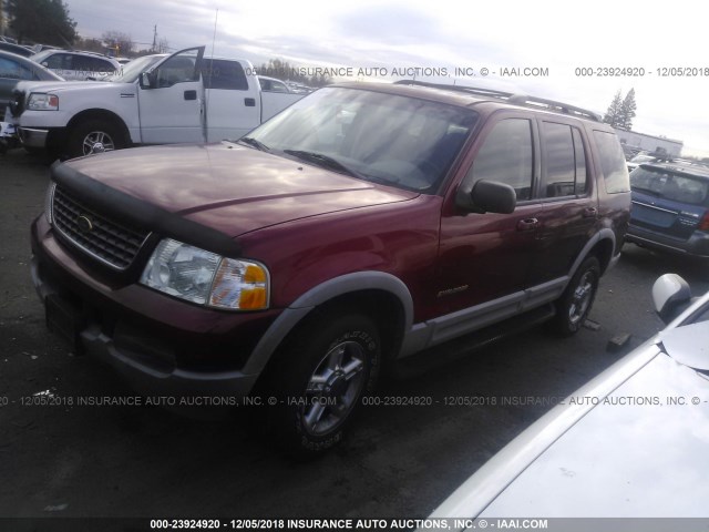 1FMDU63WX2ZB62155 - 2002 FORD EXPLORER XLT RED photo 2