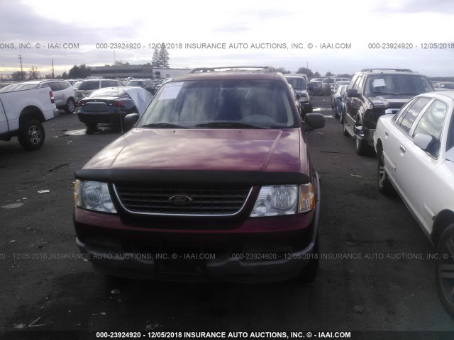 1FMDU63WX2ZB62155 - 2002 FORD EXPLORER XLT RED photo 6