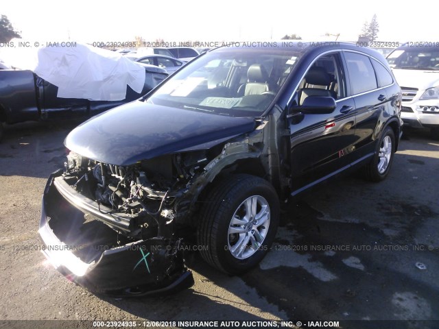 5J6RE3H75AL022226 - 2010 HONDA CR-V EXL BLACK photo 2