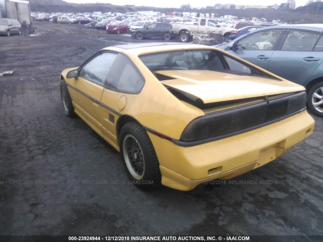 1G2PG1195JP219787 - 1988 PONTIAC FIERO GT YELLOW photo 3