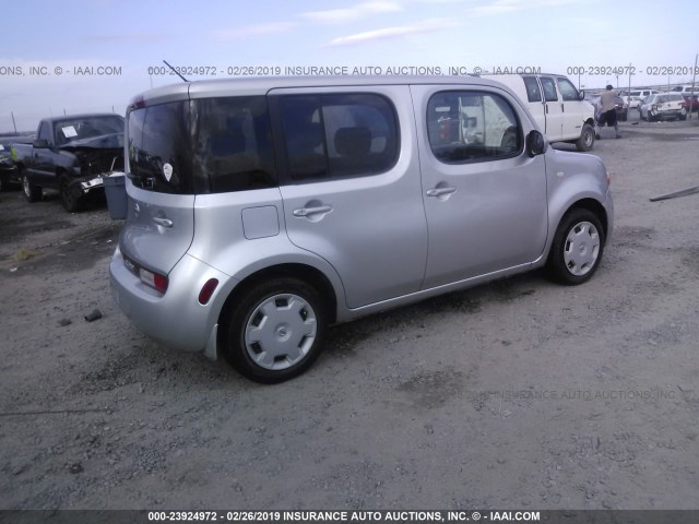 JN8AZ2KR1BT200134 - 2011 NISSAN CUBE S/SL/KROM SILVER photo 4