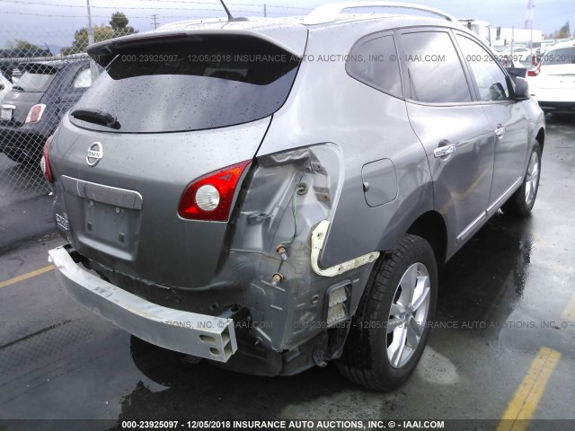 JN8AS5MT6FW159440 - 2015 NISSAN ROGUE SELECT S GRAY photo 4